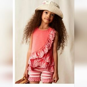 Matilda Jane Enchanted garden waterfall beach eyelet & ruffle tank